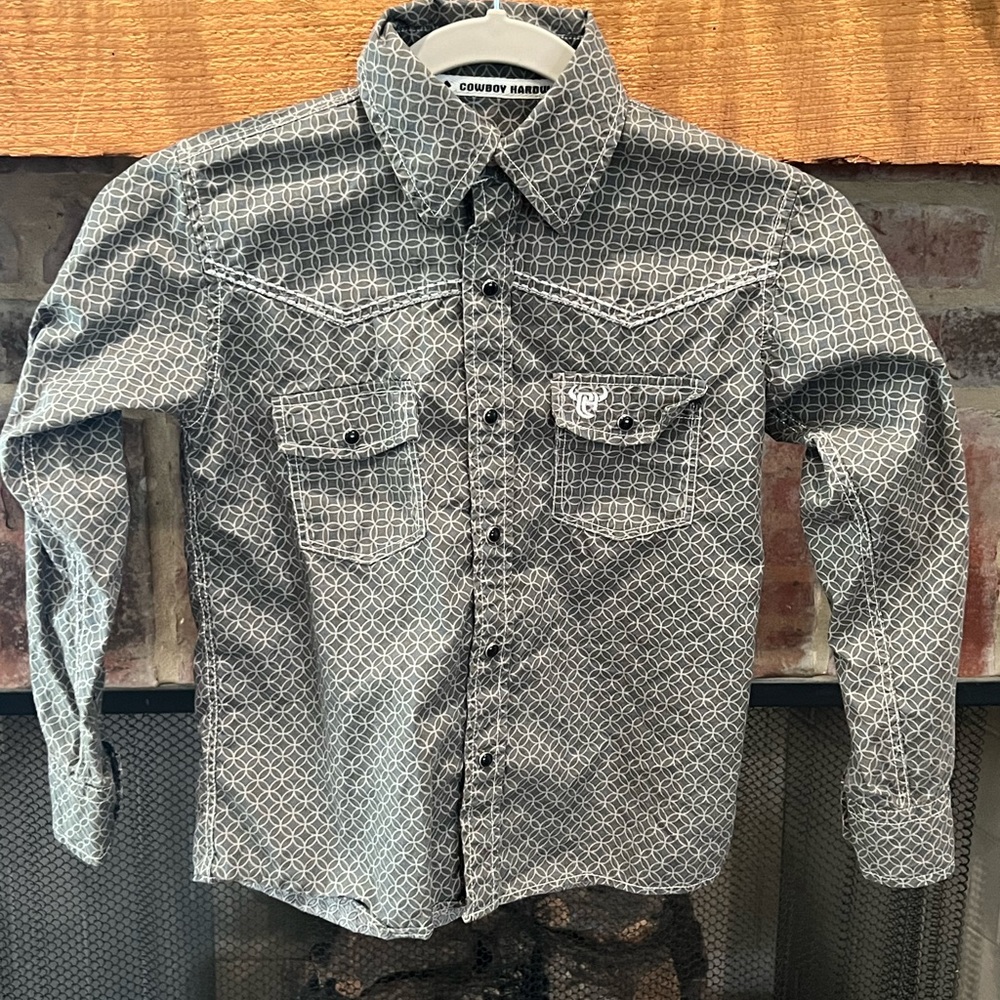 BRAND COWBOY HARDWARE BUTTON DRESS SHIRT